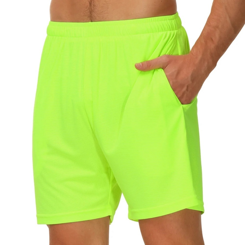 Cakulo Athletic Men's Neon Green Workout‎ Shorts lightweight NWT. Sz-M. BB15